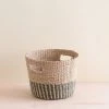 LIKHÂ Gray + Natural Tapered Basket 1 LIKHÂ Gray + Natural Tapered Basket