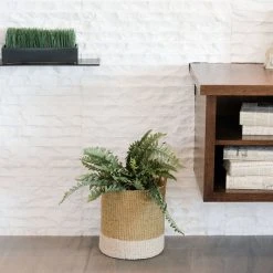 LIKHÂ Mustard Floor Basket With Handles