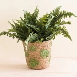 LIKHÂ Home Goods Palm Embroidered Basket 7 LIKHÂ Home Goods Palm Embroidered Basket