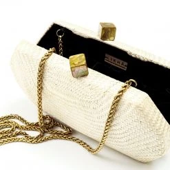 LIKHÂ White Woven Clutch Accessories