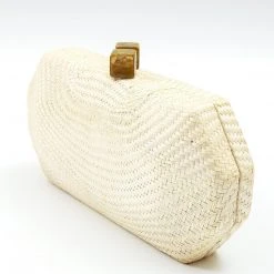 LIKHÂ White Woven Clutch Accessories