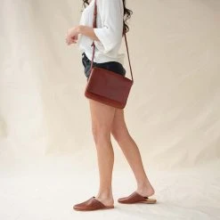 Nisolo Lima Slip On Mule - Brandy