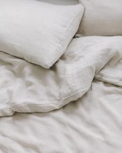 Creative Women Home Goods Natural Chambray Linen Duvet Cover Set