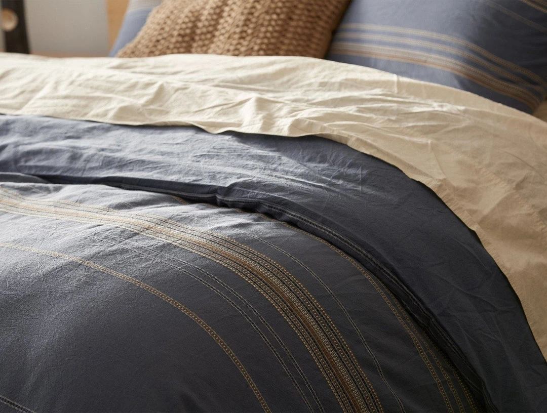 Coyuchi Home Goods Lobos Duvet Cover - Azure / Indigo 7 Coyuchi Home Goods Lobos Duvet Cover - Azure / Indigo