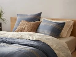 Coyuchi Home Goods Lobos Duvet Cover - Azure / Indigo 10 Coyuchi Home Goods Lobos Duvet Cover - Azure / Indigo