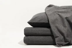 Looma Flannel Sheet Set - Charcoal Home Goods