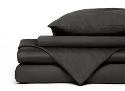 Looma Sateen Sheet Set - Charcoal 18 Looma Sateen Sheet Set - Charcoal