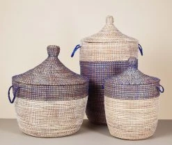 Mbare Low Two-Tone Hamper Basket