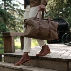 Nisolo Luis Weekender - Waxed Canvas Accessories