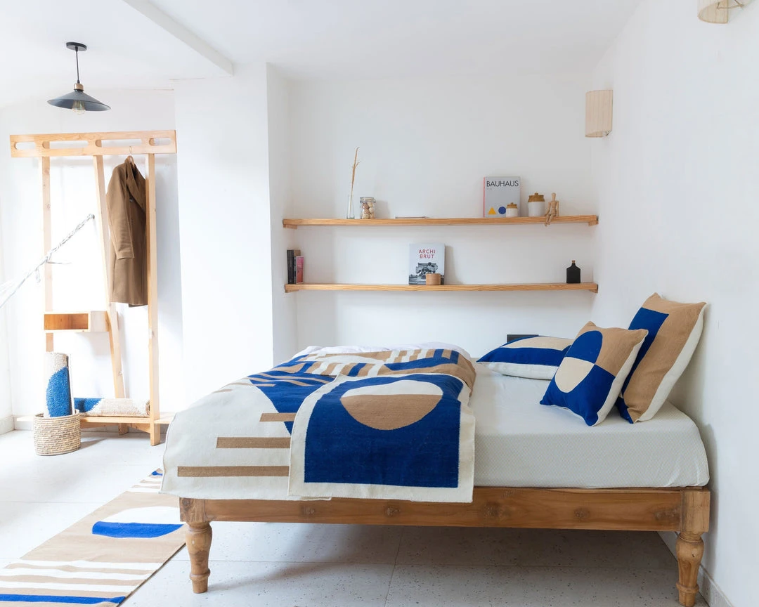 Leah Singh Home Goods Luna Stripes And Circle Wool Rug 4 Leah Singh Home Goods Luna Stripes And Circle Wool Rug