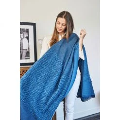 Studio Variously Macaroon Merino Wool Throw Blanket - Midnight Home Goods