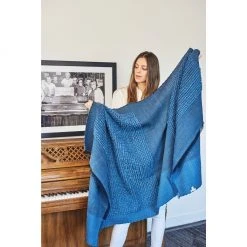 Studio Variously Macaroon Merino Wool Throw Blanket - Midnight Home Goods