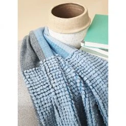 Studio Variously Home Goods Macaroon Merino Wool Throw Blanket - Sky 20 Studio Variously Home Goods Macaroon Merino Wool Throw Blanket - Sky