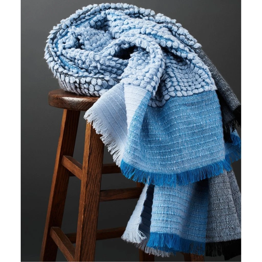 Studio Variously Home Goods Macaroon Merino Wool Throw Blanket - Sky 7 Studio Variously Home Goods Macaroon Merino Wool Throw Blanket - Sky