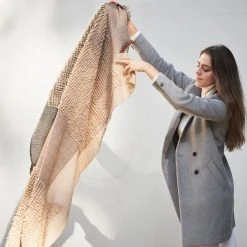 Studio Variously Home Goods Macaroon Merino Wool Throw Blanket