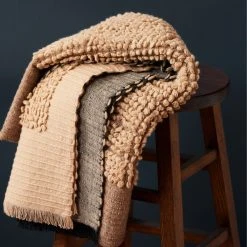 Studio Variously Home Goods Macaroon Merino Wool Throw Blanket
