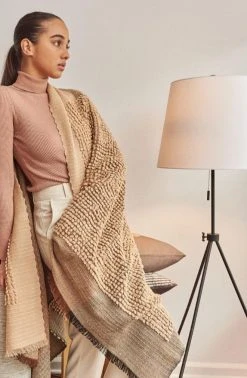 Studio Variously Home Goods Macaroon Merino Wool Throw Blanket