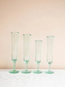 Magda Made Best Sellers Recycled Glass Champagne Flutes