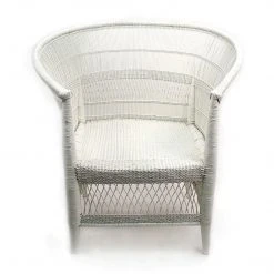 Mbare Furniture Malawi Cane Chair - White