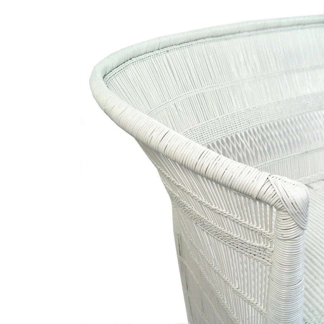 Mbare Malawi Cane Loveseat - White 4 Mbare Malawi Cane Loveseat - White