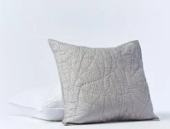 Coyuchi Manzanita Euro Sham - Pewter Home Goods