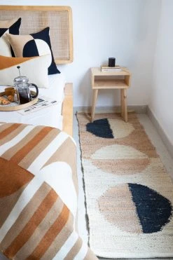 Leah Singh Margeaux Moon Jute Runner Rug - Black Home Goods