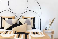 Leah Singh Marianne Triangle Wool Throw Pillow Cover - Black Home Goods 9 Leah Singh Marianne Triangle Wool Throw Pillow Cover - Black Home Goods