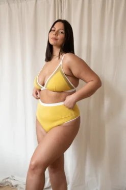 Mary Young High Waist Bamboo Thong - Citrine Sustainable Materials