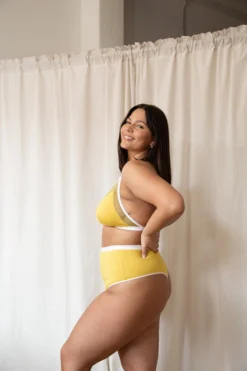 Mary Young High Waist Bamboo Thong - Citrine Sustainable Materials