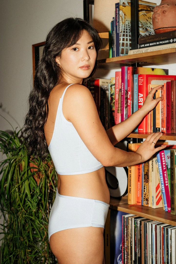 Mary Young Moana Bamboo Hip Bikini Underwear - Sky Blue Underwear + Bras 5 Mary Young Moana Bamboo Hip Bikini Underwear - Sky Blue Underwear + Bras