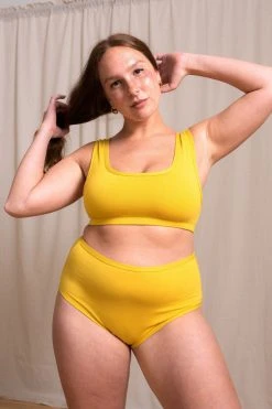 Mary Young Orly Bamboo High Brief Underwear - Citrine Underwear + Bras