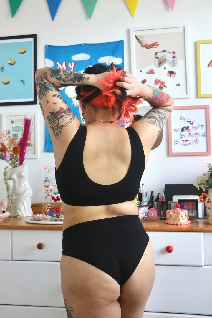 Mary Young Underwear + Bras Sora Bamboo Bra - Black 4 Mary Young Underwear + Bras Sora Bamboo Bra - Black