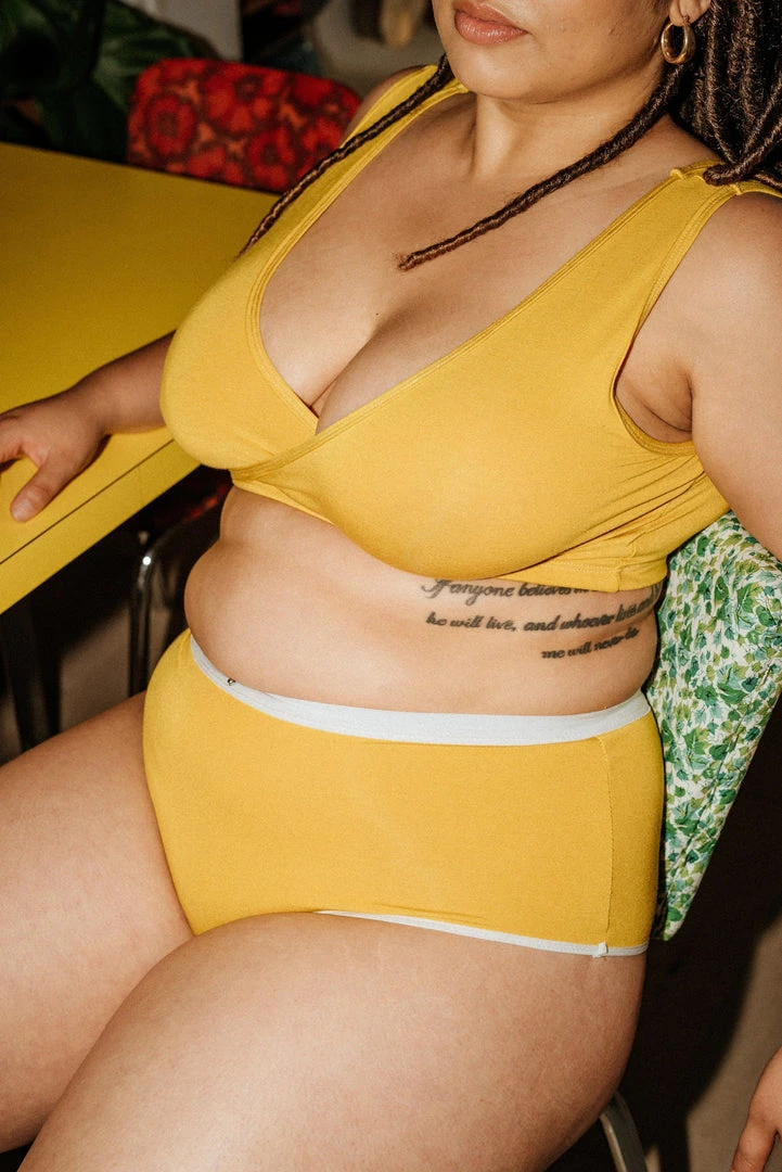 Mary Young Underwear + Bras Sora Bamboo Bra - Citrine 4 Mary Young Underwear + Bras Sora Bamboo Bra - Citrine