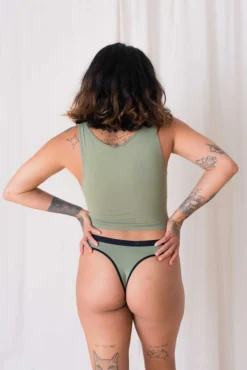 Mary Young Wallace Bamboo Crop Top - Sage Sustainable Materials