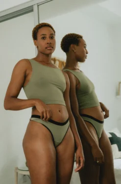 Mary Young Wallace Bamboo Crop Top - Sage Sustainable Materials