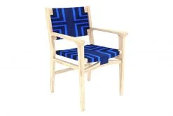 Masaya & Co. Chontales Arm Chair - Midnight Blue Pattern
