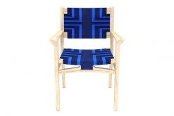 Masaya & Co. Chontales Arm Chair - Midnight Blue Pattern