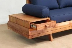 Masaya & Co. Floating Love Seat - Navy Blue Living Room