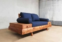 Made Trade Furniture Shop 23 Masaya & Co. Floating Love Seat - Navy Blue Living Room