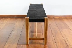 Masaya & Co. Furniture Masaya Leather Bench - Black