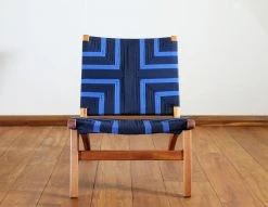 Masaya & Co. Furniture Masaya Manila Lounge Chair - Midnight Blue