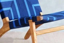 Masaya & Co. Furniture Masaya Manila Lounge Chair - Midnight Blue