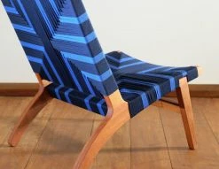 Masaya & Co. Furniture Masaya Manila Lounge Chair - Midnight Blue