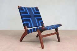 Masaya & Co. Furniture Masaya Manila Lounge Chair - Midnight Blue