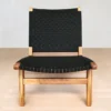 Masaya & Co. Masaya Lounge Chair- Black Sunbrella Handcrafted