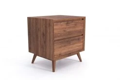 Masaya & Co. Mid Century Two Drawer Side Table / Nightstand