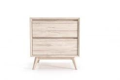 Masaya & Co. Mid Century Two Drawer Side Table / Nightstand