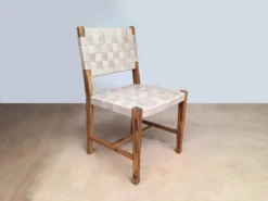 Masaya & Co. Handcrafted Monimbo Leather Dining Chair