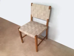 Masaya & Co. Handcrafted Monimbo Leather Dining Chair