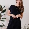 Mata Traders Abby Black Drawstring Dress